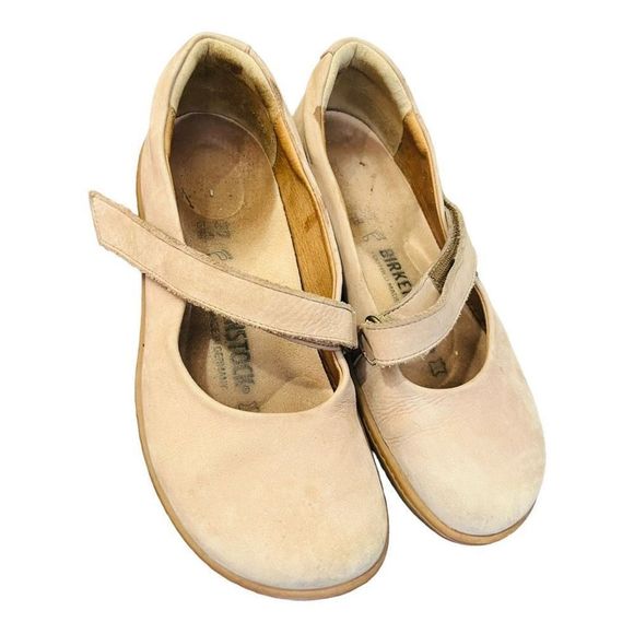 Birkenstock Lora Taupe Nubuck Mary Jane Shoe size 37 narrow preowned Germany - Picture 7 of 12